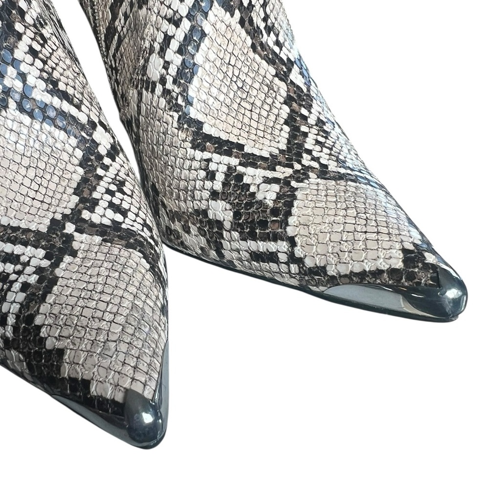 Winnie Harlow x Steve Madden 7.5 Tina Snakeskin Stiletto Ankle Boots - Picture 3 of 11